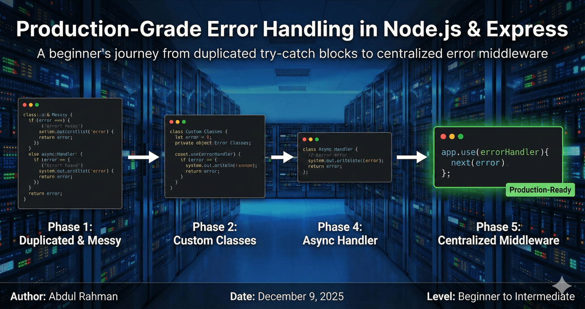 Production-Grade Error Handling in Node.js & Express